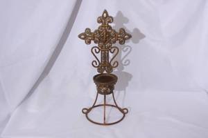 lot 48 image: Cross Candle Holder