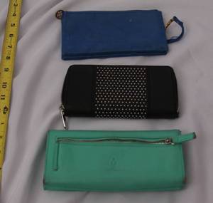 lot 308 image: Lot of Wallets  Authentic Michael Kors Teal Wallet  Blue wristlet