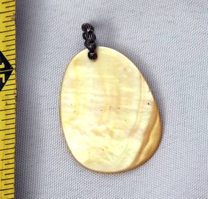 lot 311 image: Ivory Abolone () pendant w sterling silver loop