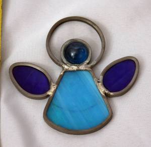 lot 315 image: Stained Glass Angel ornament