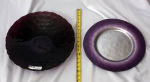 lot 321 image: Purple Platter and Bowl