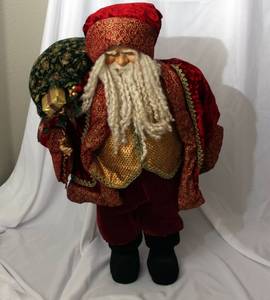 lot 54 image: 3 Foot Tall Santa Claus Horchow Finale (Neimans)