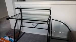 lot 35 image: Glass & metal Computer Desk