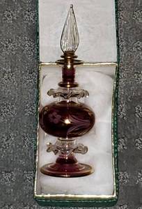lot 385 image: blown Glass Perfume Bottle