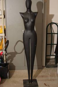 lot 376 image: Black Mannequin  On Stand