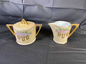 lot 28 image: Antique Ryal Baveria Cream and Sugar Set 1900