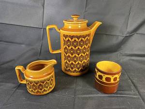 lot 63 image: Clay Pottery Pitcher, Creamer, and mug