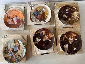 lot 54 image: Antique Plates, The Veteran, The Bedtime Story, Grandpa Plays Santa, Close Harmony