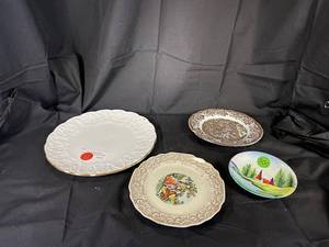 lot 91 image: Fern Leaf Plate made in England, Royal Staffordshire plate made in England, Derlexs China Hand Painted, Hand Painted Plate in Japan