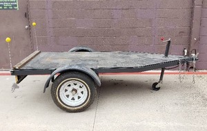 lot 61 image: 10 Steel Deck Shop Trailer 2 Ball SEE DESCRIPTION