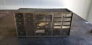lot 99 image: Small Parts Organizer with Miscellaneous Hardware