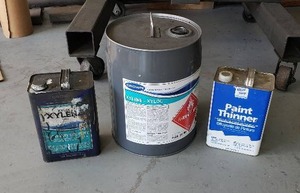 lot 105 image: Lot of Xylene - Xylol and Paint Thinner - All Approximatley 25% Full