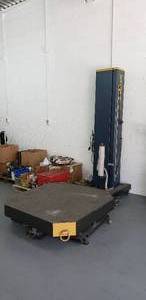 lot 115 image: Infra Technical Inc. Portable Rolling Automatic Pallet Stretch Wrapping Machine w Transcell Technology Scale, Fully Operational, SEE VIDEO LINK IN DESCRIPTION