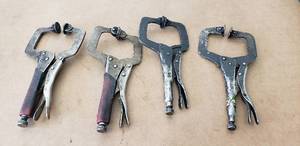 lot 141 image: Lot of 4 Vise Grip Welding C Clamps