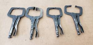lot 142 image: Lot of 4 Vise Grip Welding C Clamps