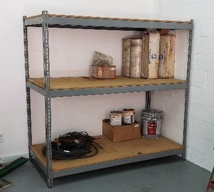 lot 168 image: Metal Shelf - 72L x 37W x 72H (Shelf Only - Contents Not Included)