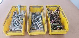 lot 185 image: 3 Bins of Bolts and Anchors