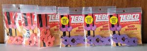 lot 26 image: LOT OF 6 PACKS OF ZEBCO FISHING ROD BUDDIES AVOID TANGLED LINES IN VARIOUS SIZES.