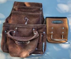 lot 71 image: BELT TOOL POUCHES  BAGS AS SHOWN.