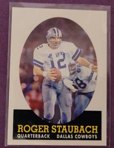 lot 85 image: 2007 TOPPS ROGER STAUBACH CARD 21 OF 22 AS SHOWN.