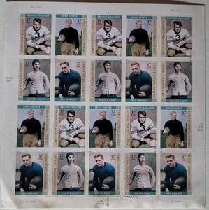 lot 144 image: 2002 EARLY FOOTBALL HEROES UNUSED STAMPS SHEET AS SHOWN.