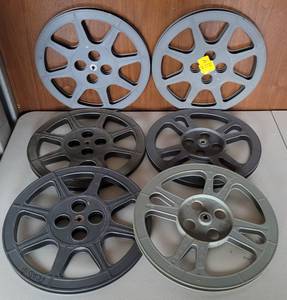 lot 148 image: LOT OF 6 VINTAGE MOVIE REELS AS SHOWN. (SOLD 6X THE MONEY)