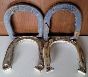 lot 153 image: IRON HORSESHOES FOR GAME AS SHOWN.