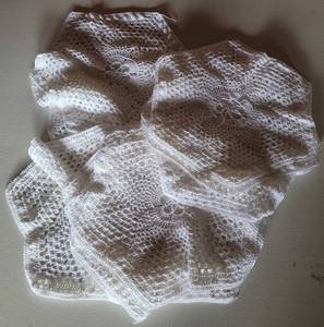 lot 160 image: LOT OF 12 HAND CROCHETED DOILIES AS SHOWN.