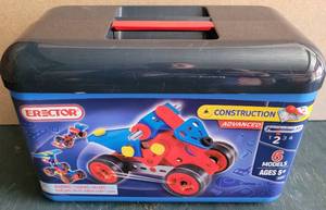 lot 197 image: ERECTOR CONSTRUCTION ADVANCED TOOLBOX PLASTIC BUILDING SET AS SHOWN.