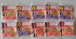 lot 229 image: LOT OF 10 PACKS OF ZEBCO FISHING ROD BUDDIES AVOID TANGLED LINES IN VARIOUS SIZES.