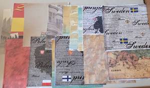 lot 236 image: LOT OF 100 SHEETS OF 12 X 12 CRAFT PAPER IN VARIOUS DESIGNS AS SHOWN. (SOLD 100X THE MONEY)
