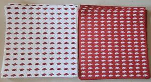 lot 238 image: LOT OF 95 SHEETS OF 12 X 12 ARKANSAS RAZORBACKS THEME CRAFT PAPER AS SHOWN. (SOLD 95X THE MONEY)