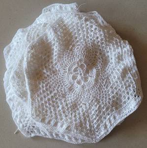 lot 243 image: LOT OF 12 HAND CROCHETED DOILIES AS SHOWN.