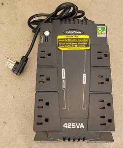 lot 251 image: CYBERPOWER 425VA POWER BACKUP AS SHOWN.