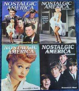 lot 100 image: LOT OF 4 NOSTALGIC AMERICA MAGAZINES INCLUDING THE BEATLES, LUCY, MARILYN MONROE, AND 1ST ANNUAL BEST OF ISSUE AS SHOWN. (SOLD 4X THE MONEY)