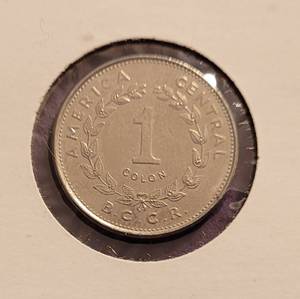 lot 283 image: 1984 REPUBLICA DE COSTA RICA 1 COLON COIN AS SHOWN.