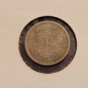 lot 284 image: 1978 REPUBLICA DE GUATEMALA 5 CENTAVOS COIN AS SHOWN.