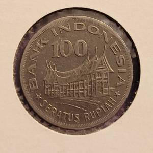 lot 286 image: 1978 INDONESIA 100 RUPIAH COIN AS SHOWN.
