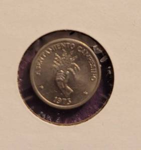 lot 300 image: 1973 PANAMA 2 12 CENTESIMOS COIN AS SHOWN.