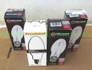 lot 15 image: Sylvania and PLT 100 watt high pressure sodium light bulbs, 4 total