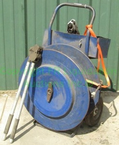 lot 127 image: Band strapping wheel cart with accessories