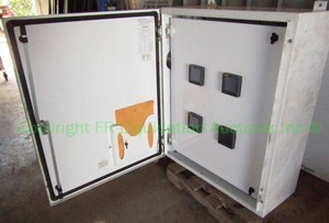 lot 323 image: Schneider electric enclosure 40 x 36 x 20 with Square D powerlogic PM800 metering displays