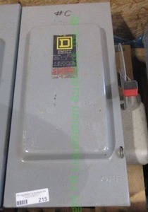 lot 215 image: Square D heavy duty interrupter safety switch