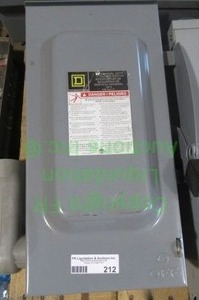 lot 212 image: Square D heavy duty interrupter safety switch