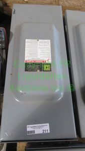 lot 211 image: Square D heavy duty interrupter safety switch