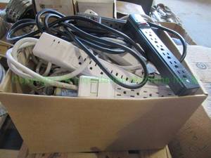 lot 251 image: assorted surge protector power strips, box full