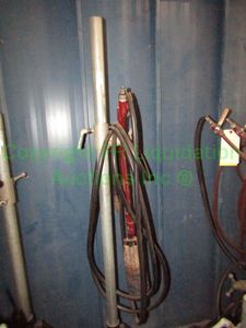 lot 278 image: Belchfire gas & compressed air torch with hose and Industrial tri-pod stand