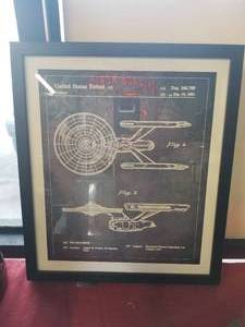 lot 13 image: Framed Star Trek picture