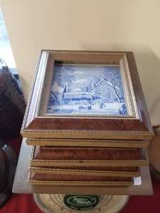 lot 26 image: Framed tiles