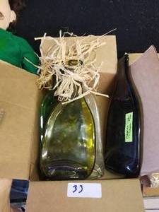 lot 33 image: Custom made glass cheese cutters